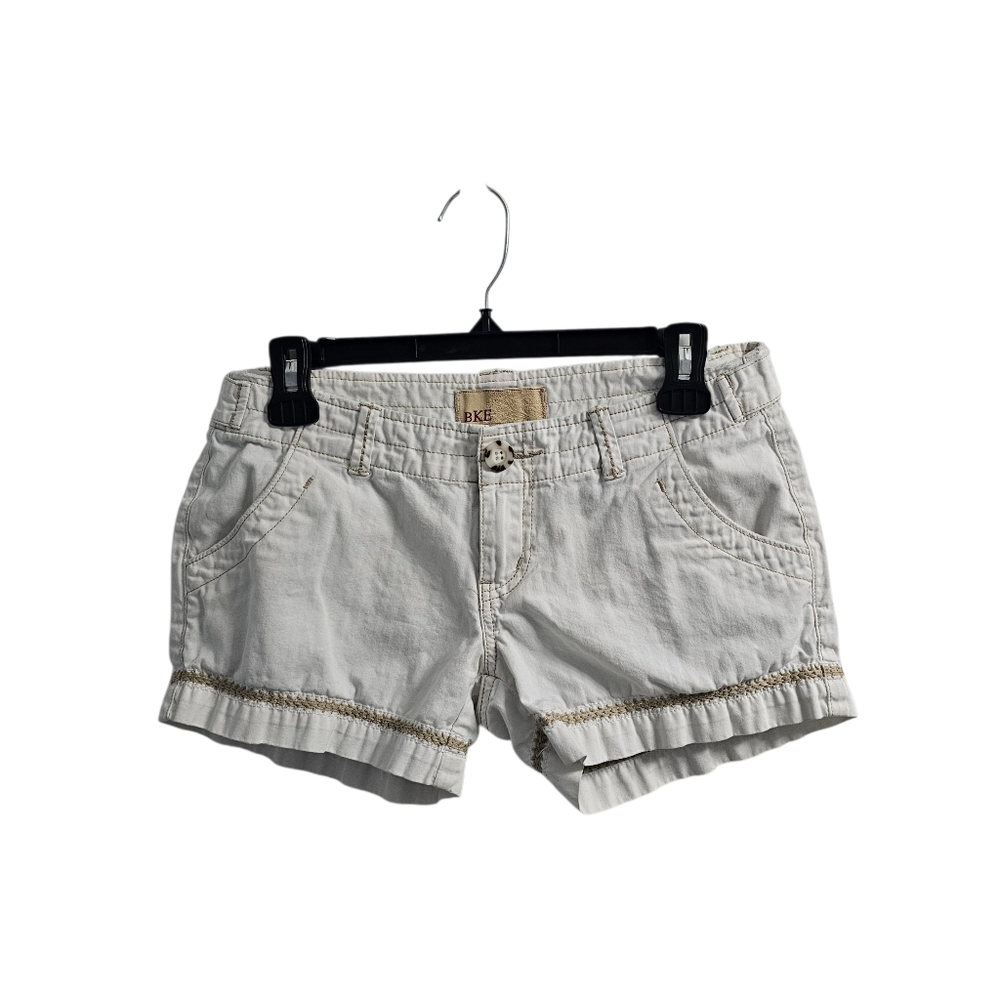 Bke Vintage y2k Cream Shorts Size 26 Low Rise FLAW